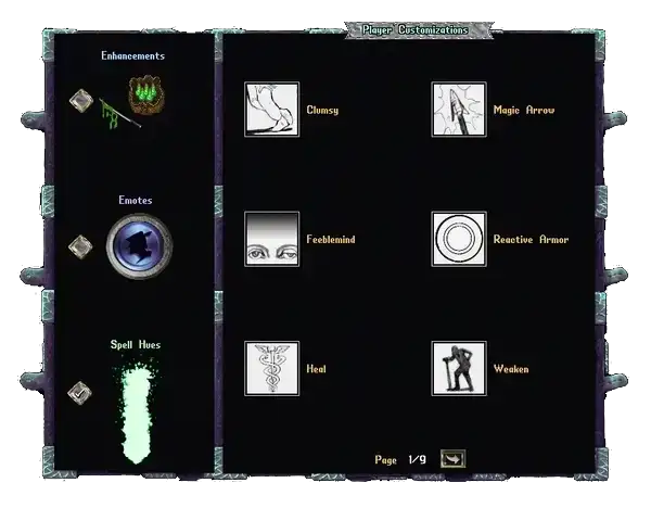 Player Customizations - Spells